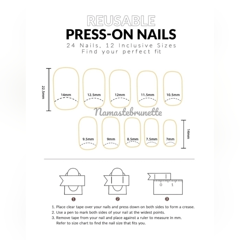 2/$16 Rhinestone Blue Press On Nails - Picture 6 of 8